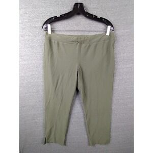 Eileen Fisher Womens Pants Medium Green Ankle Pull On Career Capsule Stretch‎